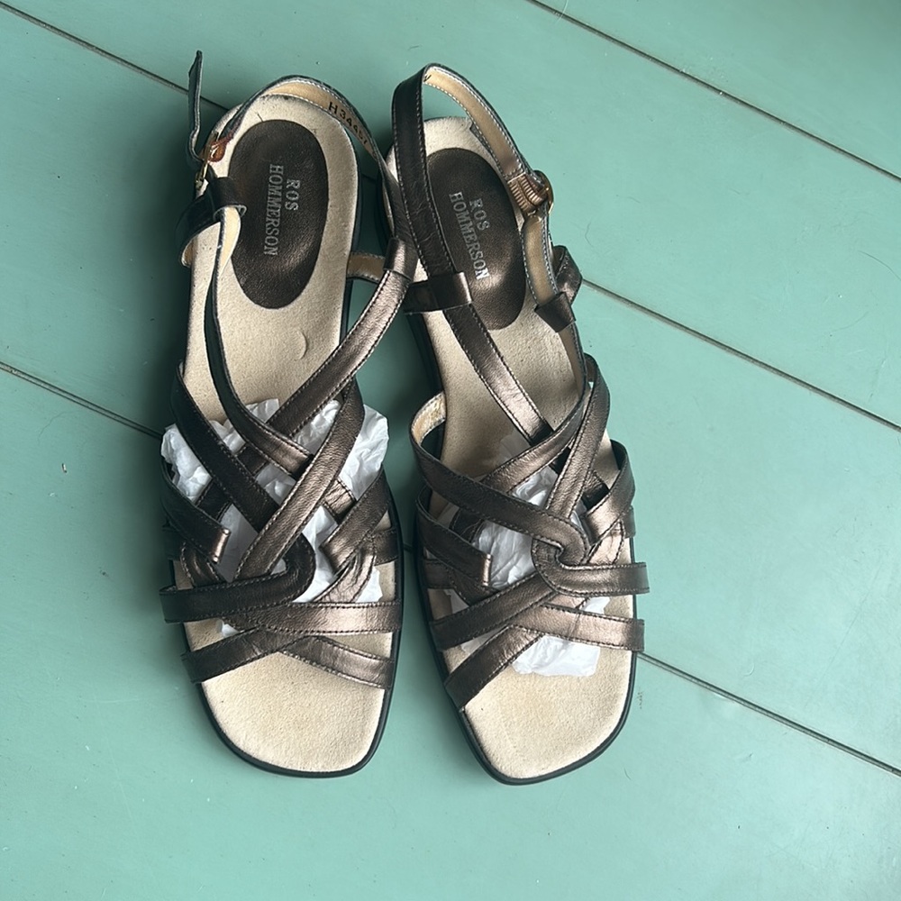 Ros Hommerson Bronze Sandels Sz 8.5N